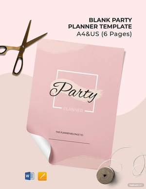 Blank Party Planner Template