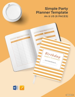 Simple Party Planner Template