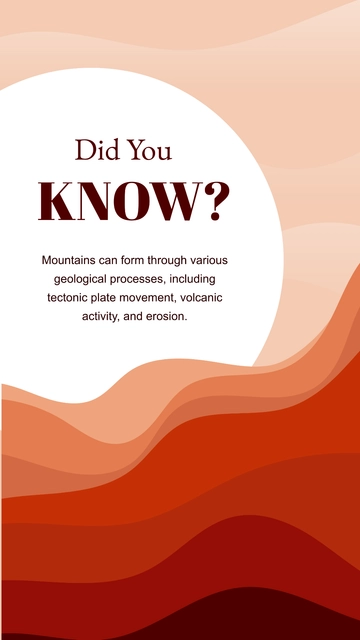 Free Did You Know Mountain Instagram Story Template to Edit Online
