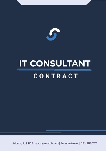 Free IT Consultant Contract Template to Edit Online