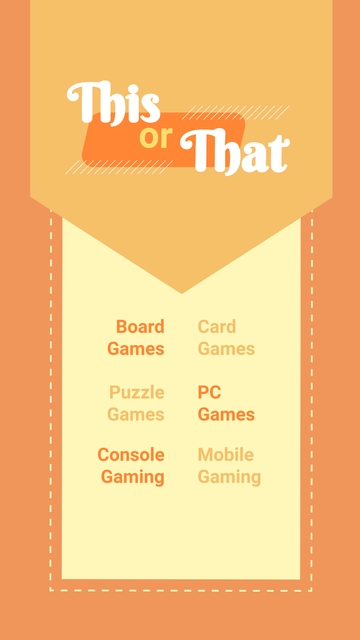 Free This or That Game Template to Edit Online