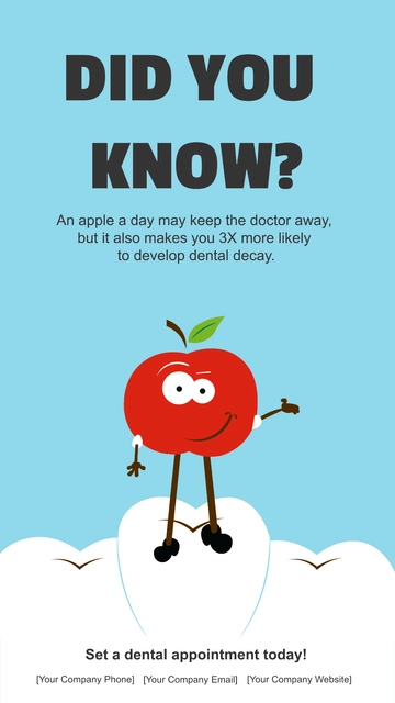 Free Did You Know Dental Post Ads Template to Edit Online