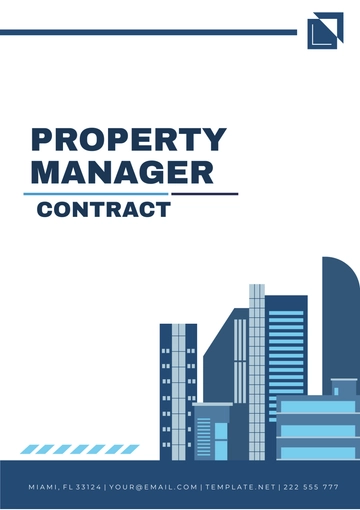 Free Property Manager Contract Template to Edit Online