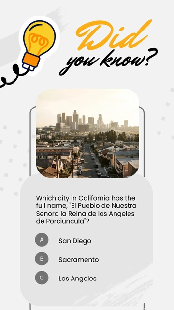 Free Did You Know Quiz Design Template to Edit Online