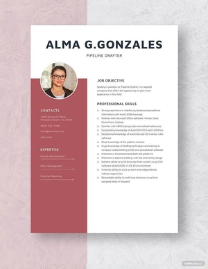 Pipeline Drafter Resume