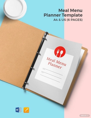 Meal Menu Planner Template