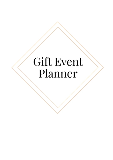 Free Gift Event Planner Template to Edit Online