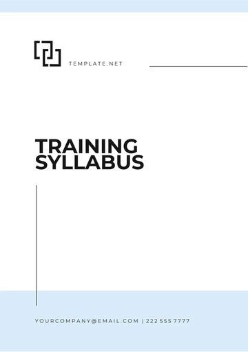 Free Training Program Syllabus Template to Edit Online