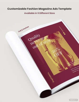 Customizable Fashion Magazine Ads Template