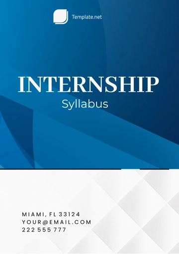 Free Internship Syllabus Template to Edit Online