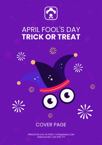 Free April Fool's Day Trick or Treat Cover Page Template to Edit Online