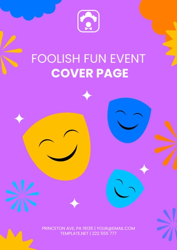 Free Foolish Fun Event Cover Page Template to Edit Online