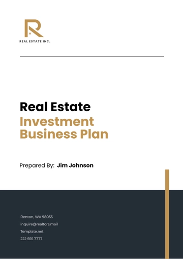 Free Real Estate Investment Business Plan Template to Edit Online