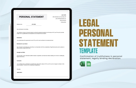 Legal Personal Statement Template Legal Personal Statement Template