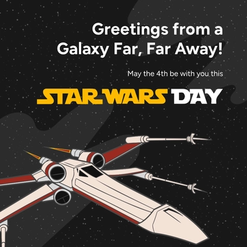Free Star Wars Day Facebook Post Template to Edit Online