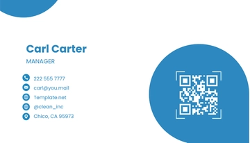 Free Commercial Cleaning Supervisor Business Card Template to Edit Online