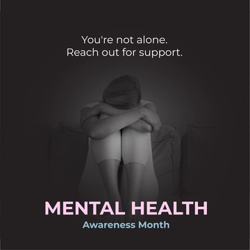 Free Mental Health Awareness Month  Instagram Post Template to Edit Online