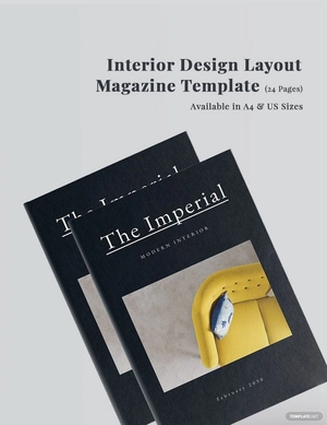 Interior Design Layout Magazine Template