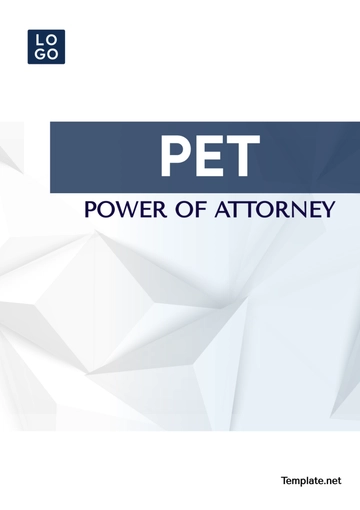 Free Pet Power of Attorney Template to Edit Online