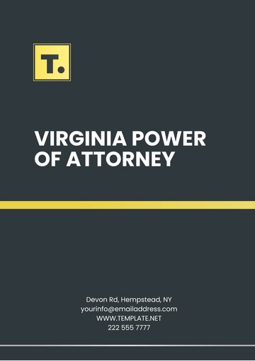Free Virginia Power of Attorney Template to Edit Online