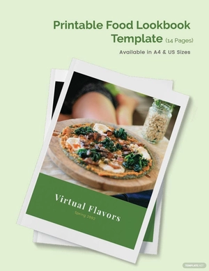 Printable Food Lookbook Template