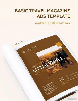 Basic Travel Magazine Ads Template