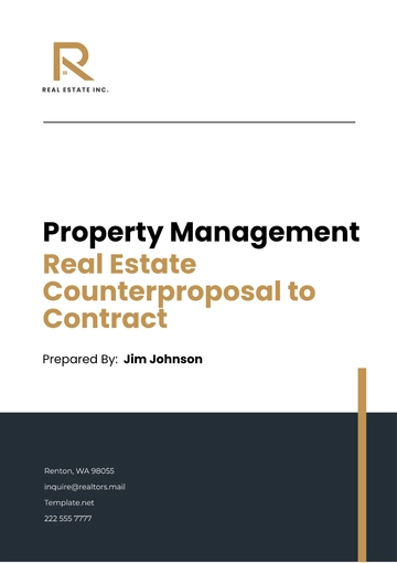 Free Real Estate Counterproposal to Contract Template to Edit Online