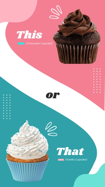 Free Cupcake This or That Instagram Story Template to Edit Online