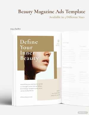 Beauty Magazine Ads Template