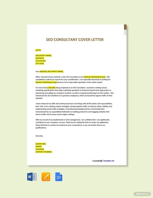 SEO Consultant Cover Letter