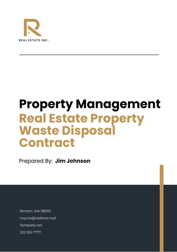 Free Real Estate Property Waste Disposal Contract Template to Edit Online