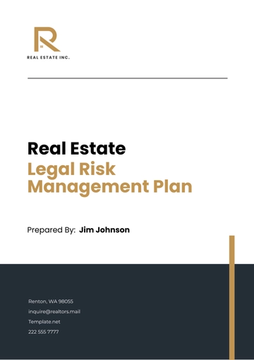 Free Real Estate Legal Risk Management Plan Template to Edit Online