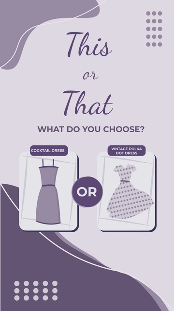 Free Aesthetic Fashion This or That Instagram Story Template to Edit Online