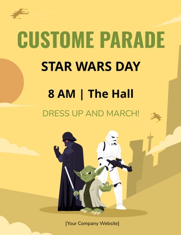 Free Star Wars Day Flyer Template to Edit Online