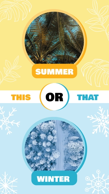 Free Summer or Winter This or That Instagram Story Template to Edit Online