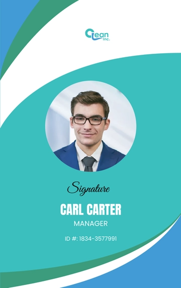 Free Cleaning Services Manager ID Card Template to Edit Online