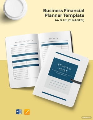 Business Financial Planner Template