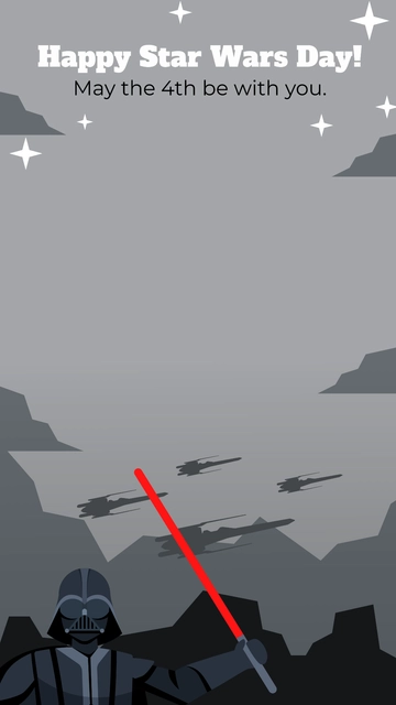 Free Star Wars Day  Snapchat Geofilter Template to Edit Online