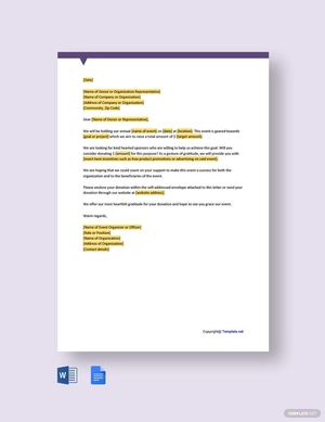 Sample Donation Request Letter for Non-Profit