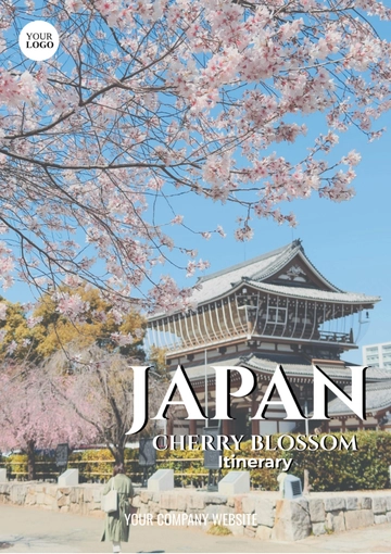 Free Japan Cherry Blossom Itinerary Template to Edit Online