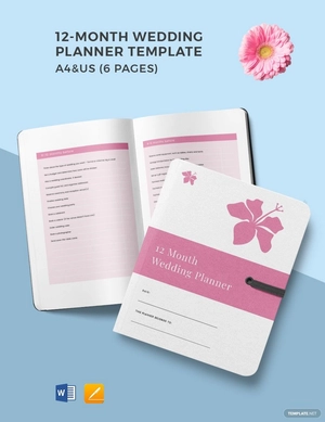 12-Month Wedding Planner Template