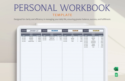 Personal Workbook Template
