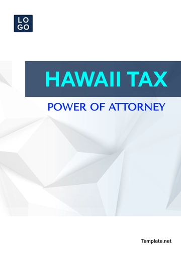 Free Hawaii Tax Power of Attorney Template to Edit Online