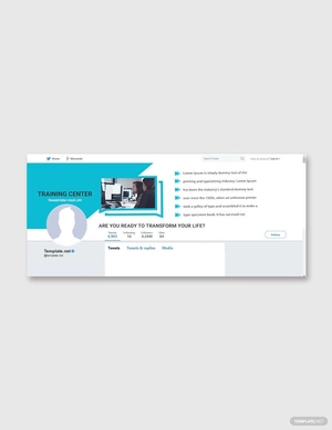 Training Center Twitter Cover Template