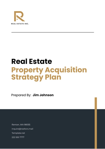 Free Real Estate Property Acquisition Strategy Plan Template to Edit Online