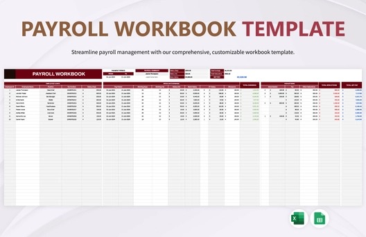 Payroll Workbook Template