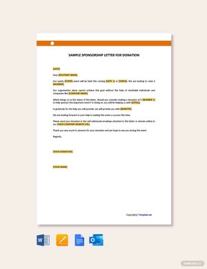 Sample Sponsorship Letter for Donation