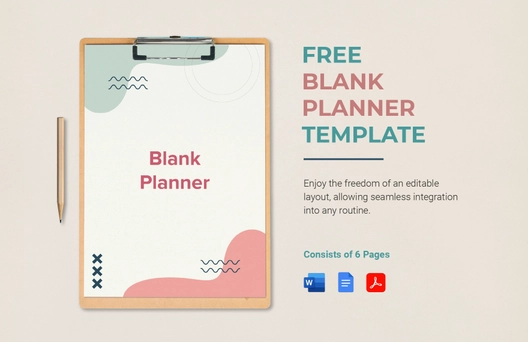 Blank Planner Template