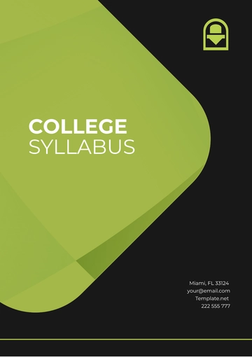 Free College Syllabus Template to Edit Online