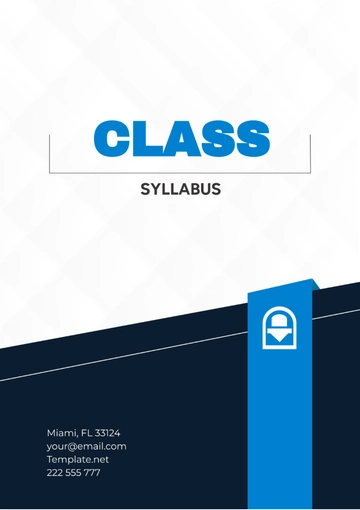 Free Class Syllabus Template to Edit Online